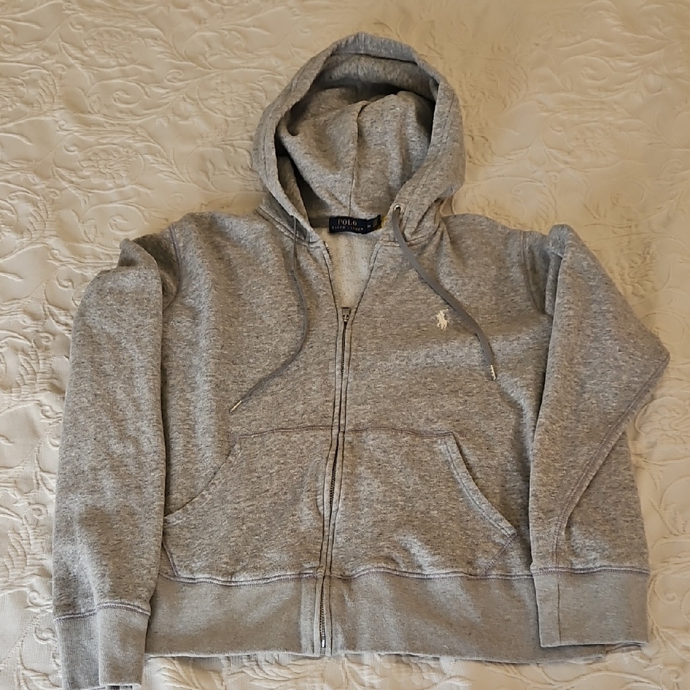 Polo by Ralph Lauren Heather Gray Zip-Up Hoodie - Picture 7 of 9
